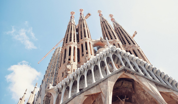 Barcelone Gaudí dans l'après-midi